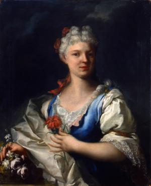 das ist die frau des bayer. hofbaumeisters effner, der u.a. nymphenburg erbaute. sie hat 1 bild in meinem besitz beschriftet, war also wohl auch mal eigentümerin. der maler ihres porträts hier ist jacopo amigoni, der auch schon mal über 1/2 mio € erzielt hat