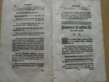 Zoll 1669 Steuer Rößlin Stuttgart 1669 Wolle Holz Vieh Hopfen Pferde Zollamt