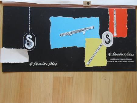Schreiber & Söhne Holzblasinstrumente Nauheim Blockflöte Klarinette Häring 1950