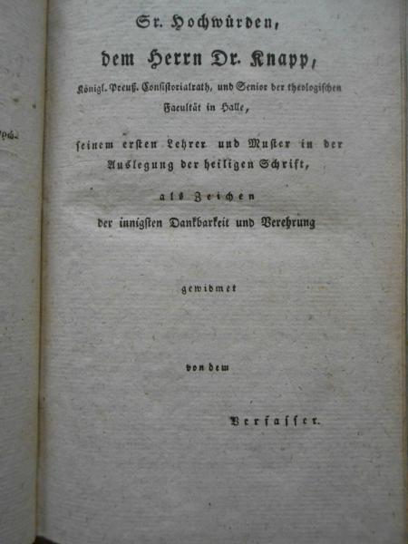 Friedrich LÜCKE Commentar über die Schriften des Evangelisten Johannes WIDMUNG!