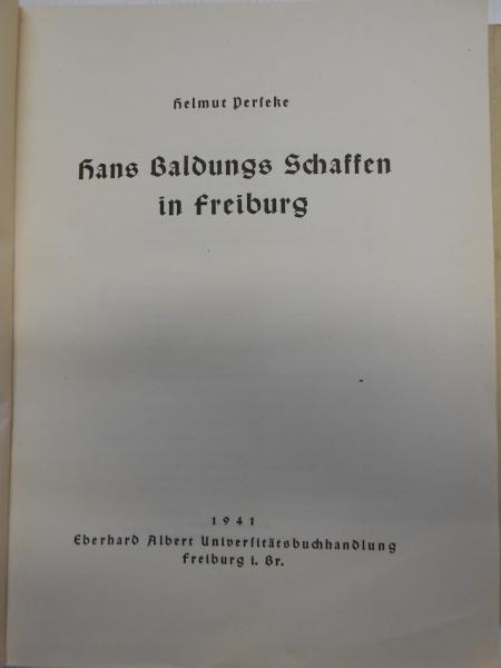 Friedrich Hefele Wie FREIBURG Bischofstadt wurde Helmut Perseke Hans Baldung 