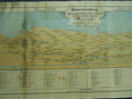 Höhendarstellung Raue Alb Heuberg Schönbuch Filder Schwarzwald Bauser Dürrwangen