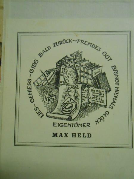 MAX HELD Friedrichshall Jagstfeld Heilbronn Eichendorff Sidwick Mundelsheim 1911