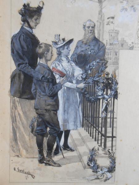 Otto GERLACH 1870/71 Leipzig Teheran Soldaten Denkmal 1895 Deutsch-Franz. Krieg 