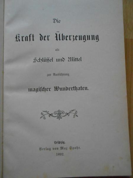 Hans Arnold Ray-Atkinson Schöneiche Rostock Leipzig MAGIE Suggestion Magnetismus