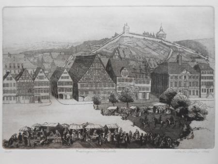 2x Martin Strehler ESSLINGEN Maille Vogelsangbrücke Marktplatz Alfred Kielmeyer