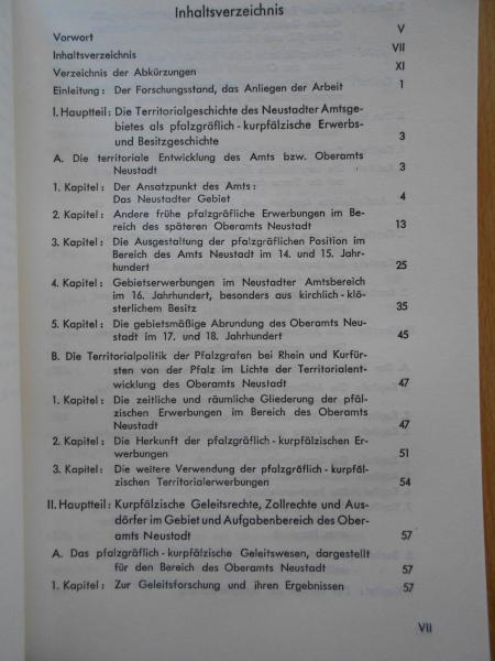 Theodor Karst, Das Kurpfälzische Oberamt NEUSTADT an der HAARDT, 1960, Widmung!