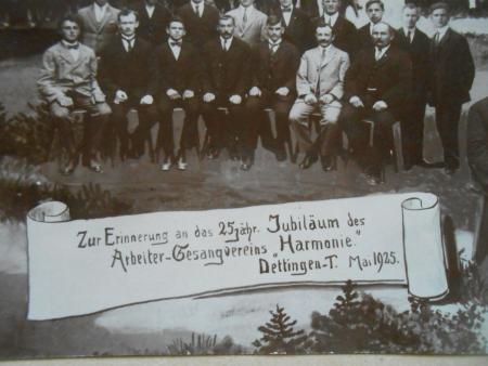 Dettingen Teck Arbeiter Gesangverein Harmonie Mai 1925 Atelier Mönsted Kirchheim