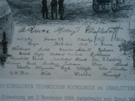 Hochschule Charlottenburg Berlin Wasmuth Schinkel Gilly Hitzig Arnim 1884 SELTEN