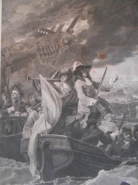Seeschlacht von BARFLEUR und LA HOUGUE 1692 Georg Döbler Benjamin West London
