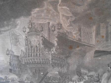 Seeschlacht von BARFLEUR und LA HOUGUE 1692 Georg Döbler Benjamin West London