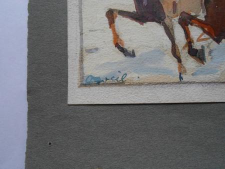OTTO WEIL Friedrichsthal Saarbrücken Pferderennen Schnee AROSA horse race cheval
