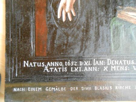 Pfarrer Pastor Johann Adolph FROHNIUS MÜHLHAUSEN St. Blasius Barock Maler Beck  