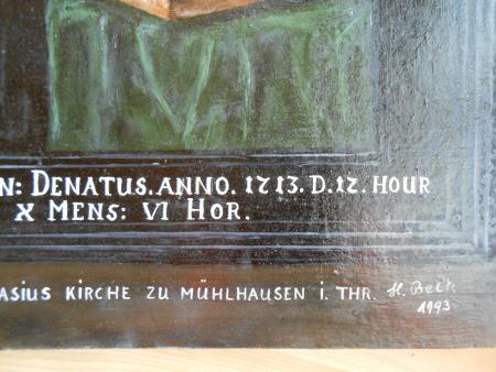 Pfarrer Pastor Johann Adolph FROHNIUS MÜHLHAUSEN St. Blasius Barock Maler Beck  