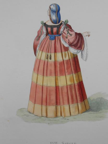 12 Stahlstiche um 1860 Mailand Milano Kostüme aus dem 13 -  16. Jhdt. Podestat