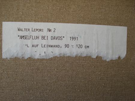 WALTER  LEPORI Zürich AMSELFLUH Davos Alpen Alps Alpes 1991Schneeschmelze Schnee