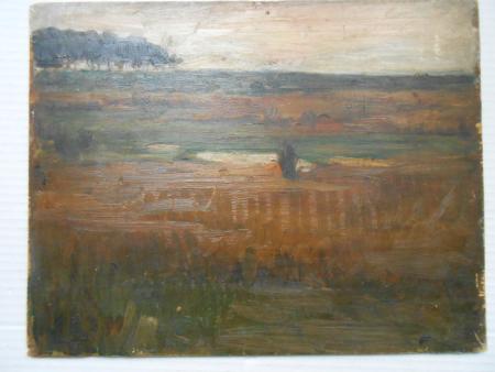 Chiswick London Orchard  Streuobst Wiese Ölbild um 1890