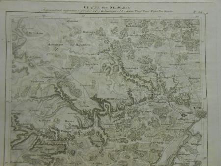 Charte von Schwaben Amman Urspring Suppingen Laichingen Ehingen Blaubeuren Ulm