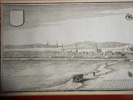 Original MERIAN Kupferstich Grossen Sömmern Sömmerda b. Weisensee Unstrut 1650