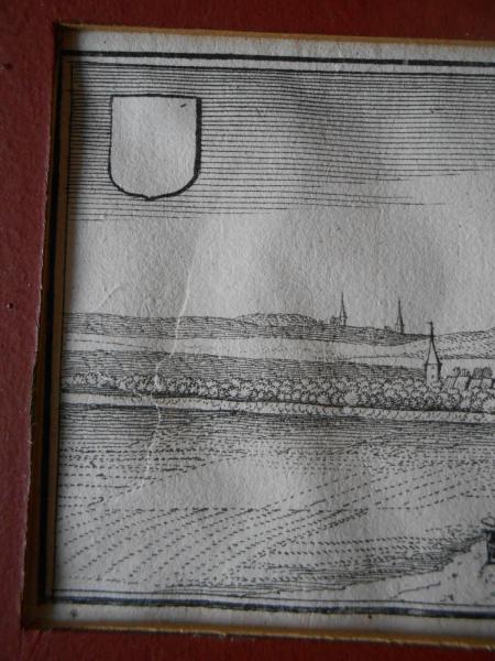 Original MERIAN Kupferstich Grossen Sömmern Sömmerda b. Weisensee Unstrut 1650