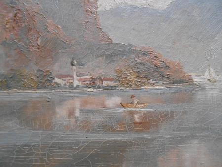 Adolf BÖCK Tegernsee : ACHENSEE Achenkirch Pertisau Tirol  Ölgemälde um 1940