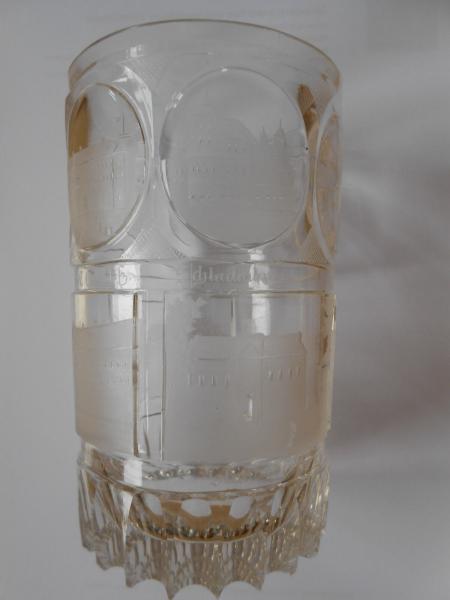 Biedermeier Glas Teplitz 1833 Mariaschein Schlangenbad Schlackenburg Böhmen