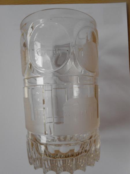 Biedermeier Glas Teplitz 1833 Mariaschein Schlangenbad Schlackenburg Böhmen