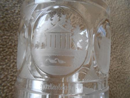 Biedermeier Glas Teplitz 1833 Mariaschein Schlangenbad Schlackenburg Böhmen