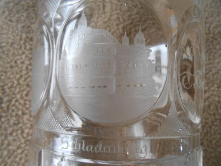 Biedermeier Glas Teplitz 1833 Mariaschein Schlangenbad Schlackenburg Böhmen