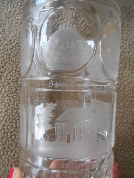 Biedermeier Glas Teplitz 1833 Mariaschein Schlangenbad Schlackenburg Böhmen