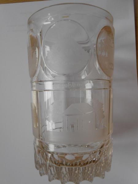 Biedermeier Glas Teplitz 1833 Mariaschein Schlangenbad Schlackenburg Böhmen