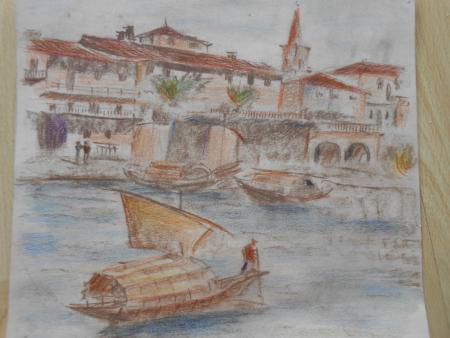 ISOLA SUPERIORE dei Pescatori Gondel Gustav Schleicher Stuttgart Hölzelkreis