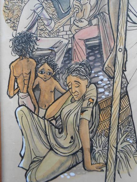 Malerei Vorlage für Kalender von VASANTHAN  Madurai Tamil Nadu Indien Arasaradi