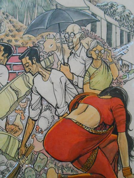 Malerei Vorlage für Kalender von VASANTHAN  Madurai Tamil Nadu Indien Arasaradi