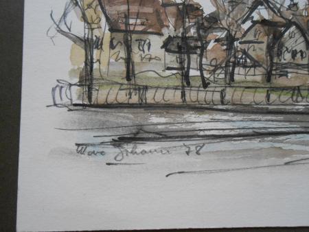 Marc Johann = Willy Wiedmann Ettlingen Bad Cannstatt Stuttgart Aquarell 1978