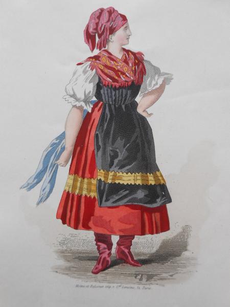 UNGARN Hungary Hongrie Wien Weltausstellung 1873 Moine Falconer handkoloriert