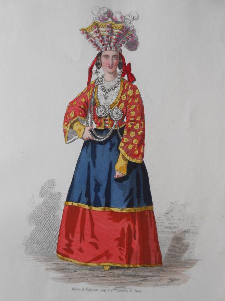 MORAWIEN MÄHREN MORAVA Wien Weltausstellung 1873 Moine Falconer handkoloriert