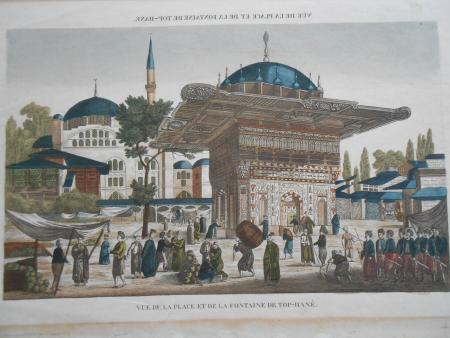 TOPHANE Istanbul Vue de la Place et de la Fontaine de Top-Hané Guckkastenbild 