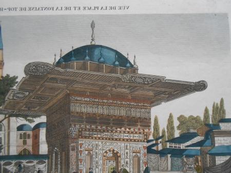 TOPHANE Istanbul Vue de la Place et de la Fontaine de Top-Hané Guckkastenbild 