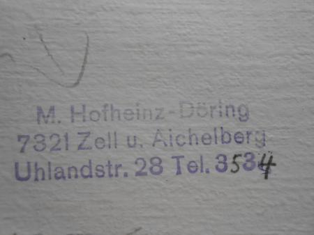 Margret Hofheinz-Döring Mainz Bad Boll Göppingen Zell u. Aichelberg Pastell