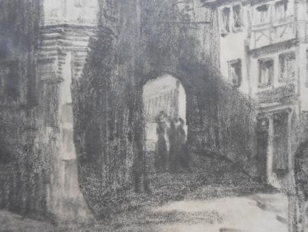 KARL HOMBURG * 1874 MEERSBURG Bodensee Bleistift-Zeichnung datiert 1918