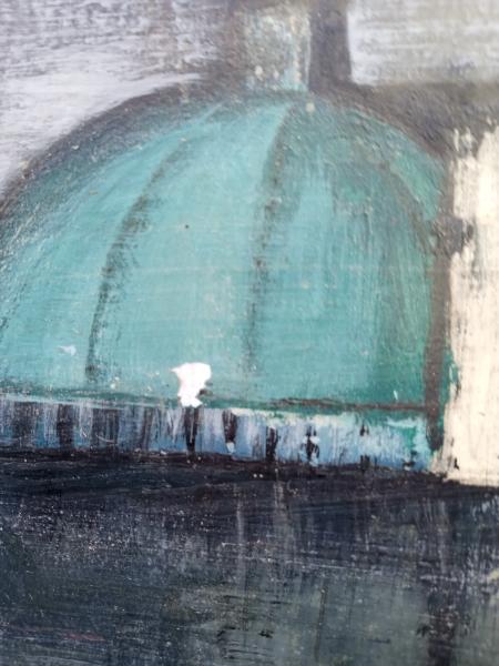 Werner Rosenbusch (1924 -2016 Ulm) Ansicht von SALZBURG, 1955, Surrealismus