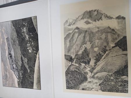 Julius Heilenmann Stuttgart seltene Holzstich-Mappe GIORA Hoch-IFEN Widderstein