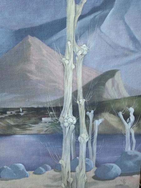 Werner Rosenbusch (1924 -2016 Ulm) Lago di PUSIANO LECCO COMO 1970