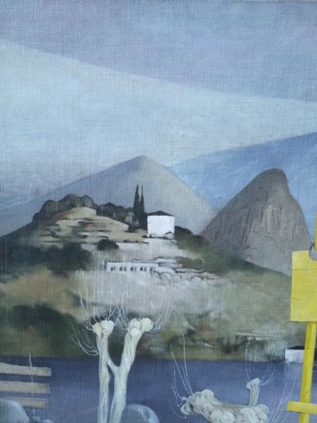 Werner Rosenbusch (1924 -2016 Ulm) Lago di PUSIANO LECCO COMO 1970
