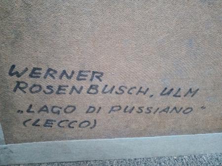 Werner Rosenbusch (1924 -2016 Ulm) Lago di PUSIANO LECCO COMO 1970