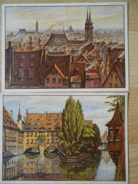 7x Hermann LENZ Dominikanerhof NÜRNBERG SpittlertorTiergärtnertor Kaiserstallung