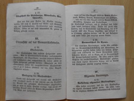 Waisen-Ordnung für das Fürstenthum Hohenzollern-Sigmaringen 1858 Liehner  JURA