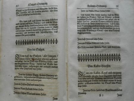 Metzger boucher butcher Fleischer Schlächter Recht 1669 Rößlin Stuttgart POST