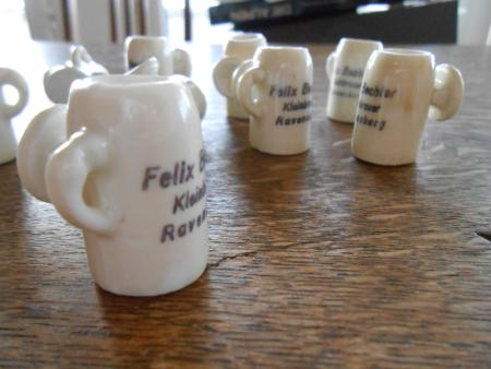 10x Miniatur Bierkrug Felix Bechter Brauerei Ravensburg Rutenfest brewery BIER